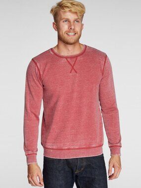 NWT Threads 4 Thought Men's Burnout Crew Shirt Biking Red Size S